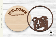 Layered Laser Cut Dog Door Signs | Funny Welcome Signs SVG Product Image 5