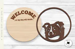 Layered Laser Cut Dog Door Signs | Funny Welcome Signs SVG Product Image 5