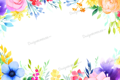 Wildflower watercolor background Product Image 1