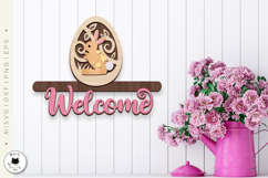 Layered Easter Welcome Sign Laser Cut | Easter Bunny Sign Product Image 3