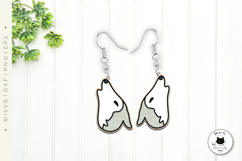 Howling Husky Dog SVG | Dog Laser Cut Earrings Product Image 3