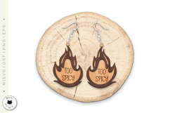 Layered Flame Earrings | Sarcastic Spicy Earrings Laser Cut Product Image 3