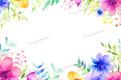 Wildflower watercolor background Product Image 1
