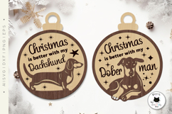 Layered Christmas Dog Laser Cut Ornaments Vol.3 Product Image 3