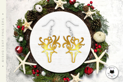 Elegant Christmas Earrings | Reindeer Laser Cut Designs Product Image 5