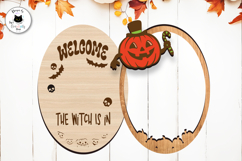 Creepy Pumpkin Laser Cut Decor | Layered Halloween Sign SVG Product Image 3