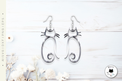 Simple Lines Cat Earrings Laser Cut SVG | Laser Cut Jewelry Product Image 3