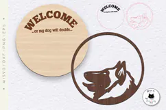 Funny Welcome Dog Signs | Laser Cut Dog Sign SVG Product Image 3