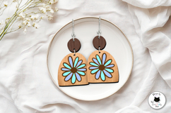 Daisy Flower Laser Cut Earrings | Floral Earrings SVG Product Image 3