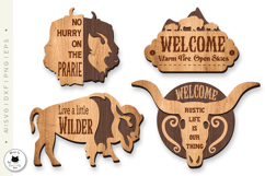 Western Signs Laser Cut | Layered Cowboy Signs Product Image 5