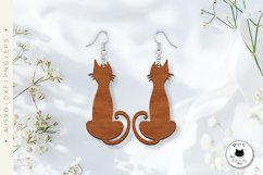 Minimalist Cat Earrings | Pet Laser Cut SVG Product Image 3