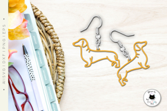 Dachshund Dog Laser Cut Earrings | Dog Lover SVG Product Image 3