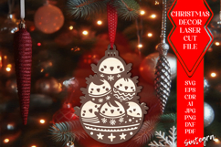 Chicken Christmas Balls SVG Laser Cut Files v1 Product Image 1