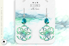 Pansy Flower Earrings | Floral Laser Cut Jewelry Product Image 3