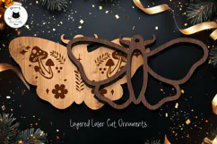 Gothic Christmas Ornaments Laser Cut SVG Product Image 3