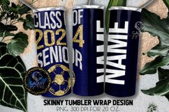 Blue Gold Soccer Senior 2024 Tumbler Sublimation Product Image 2