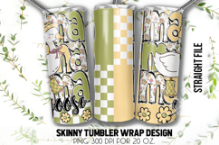 Floral Mama Goose Tumbler Sublimation, Green Yellow Goose Product Image 2