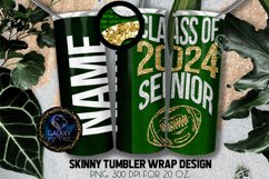 Green Gold Football Senior 2024 Tumbler Sublimation Product Image 1