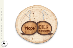 Layered Speech Bubble Earrings | Sarcastic Laser Earrings Product Image 2