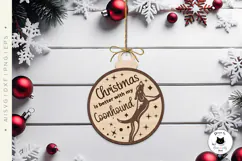 Christmas Ornaments Laser Cut Vol.6 | Laser Dog Ornament SVG Product Image 4