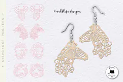 Jungle & Safari Animal Earrings Laser Cut Files Product Image 2