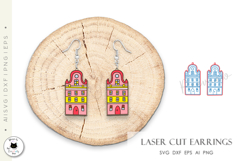 Fairy Tale House Earrings Laser Cut Product Image 4
