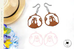 Chow Chow Dog Earrings Laser Cut File | Laser Jewelry Product Image 5