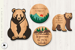 Mountain Cabin Laser Cut Signs | Layered Bear Signs Product Image 3