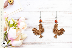 Boho Easter Earrings Laser Cut | Spring Jewelry SVG Product Image 5