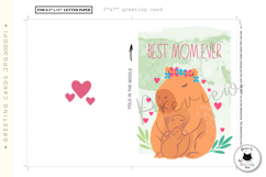 Capybara Printables | Mothers Day Greeting Card Product Image 3
