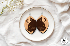 Black Cat Dangle Earrings | Gothic Earrings Laser Cut Product Image 3