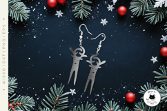 Laser Cut Christmas Earrings SVG File | Reindeer Earrings Product Image 3