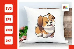 Cute Little Puppy SVG, cute dog Clipart PNG Product Image 1