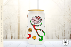 Christmas Libbey Glass PNG | 16 Oz Glass Can Wrap Designs Product Image 3