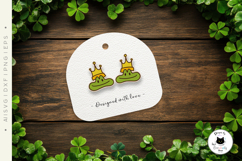 Funny Crown Frog Laser Cut Stud Earring Design Product Image 3