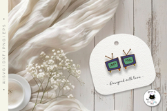 Retro TV Stud Earrings | Nostalgia Laser Cut Earrings SVG Product Image 3