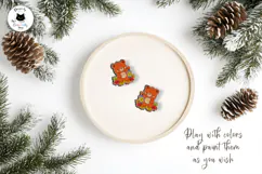 Cute Teddy Bear Fall Stud Earrings SVG | Laser Cut Crafts Product Image 3