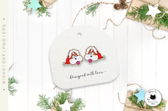 Cute Christmas Stud Earrings Laser Cut SVG Product Image 5