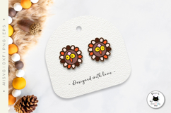 Cute Thanksgiving Laser Cut Earrings | Turkey Stud Earrings Product Image 4