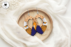 Cute Cat Earrings Laser Cut | Dangle Earrings SVG Product Image 2