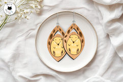 Cute Fall Dangle Earrings | Hedgehog Studs SVG Product Image 3