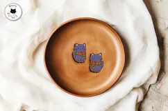 Chibi Fall Stud Earrings Vol.2 | Fall Jewelry SVG Product Image 4
