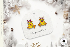 Baby Reindeer Earrings SVG | Cute Christmas Laser Cut File Product Image 2