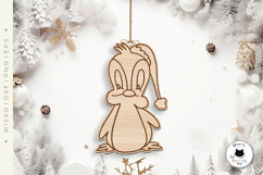 Cute Penguin Ornament | Christmas Ornament Laser Cut SVG Product Image 3