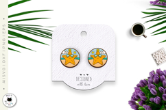 Cute Beach Earrings | Beach Studs Laser Cut Product Image 3