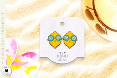 Funny Lemon Earrings | Summer Stud Earrings SVG Product Image 5