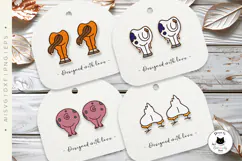 Funny Farm Animal Butt Earrings | Farm Laser Cut SVG Product Image 3