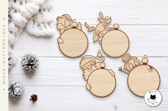 Funny Christmas Ball Ornament Laser Cut SVG Designs Product Image 3