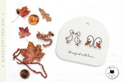 White Duck Stud Earrings Laser Cut SVG Product Image 4