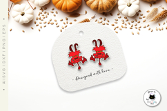 Funny Devil Halloween Earrings SVG | Laser Stud Earrings SVG Product Image 3